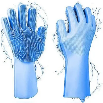 Magic Silicone Dishwashing Gloves (1 Pair)